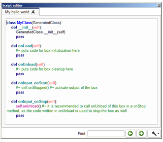 Hello World 2 Using Python In Choregraphe Nao Software 1 14 5