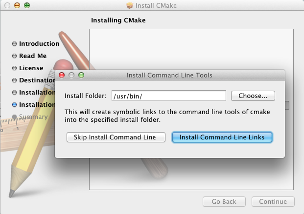 installing command line tools for xcode