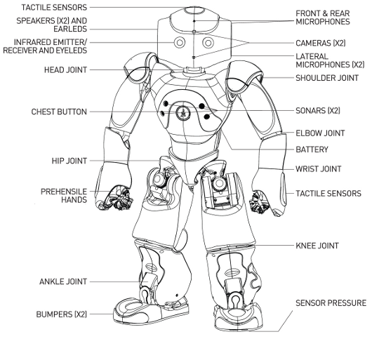 Robô NAO H25 Humanóide (Aldebaran Robotics)