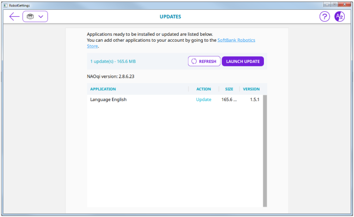 Registering and updating your NAO — Aldebaran 2.8.7.4 documentation